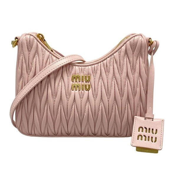 Auth miumiu Matelasse - Pink Leather Shoulder Bag - Picture 1 of 16